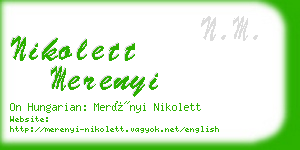 nikolett merenyi business card